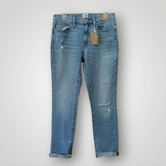 J. Crew Denim Womens Boyfriend Slim Distressed Jeans - Picture 2 of 8